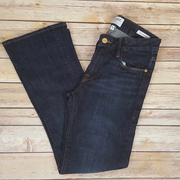 Frame Le Crop Mini Boot Dark Jeans - Picture 4 of 8